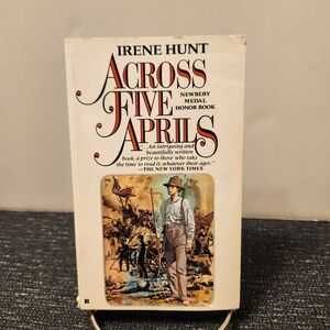 🔥 Across Five Aprils by Irene Hunt Paperback Book Civil War Military